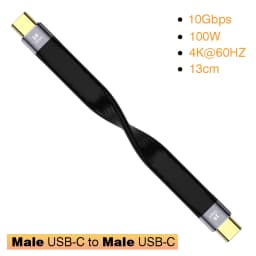 USB3.1 10Gbps Short Cable 13cm PD 100W USB to Type C Cable Converter OTG USB Adapter USB4 20Gbps Cable 22cm for SSD Power Bank