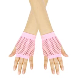 1pair Womens Short Fishnet Net Gloves Fingerless Mesh Gloves Punk Rock Fancy Night Club Party Arm Warmer Gloves Sexy Gloves