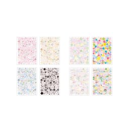 WAKAWAKA Star Dot Scrapbooking Sticker Cute Basic Elements Dual Material PET Glitter Synthetic Paper Journal Planner DIY