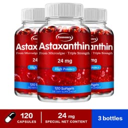 Astaxanthin 24mg - Promotes Cardiovascular Health & Accelerates Metabolism Supporting Eye, Joint & Skin Health