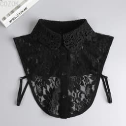 Female Lace Detachable Collar Vintage Solid Fake Collar Lapel Blouse Top Adjustable Women Clothes Ladies False Collar