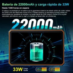 Blackview Active 8 Pro [No EU Charger] Rugged Tablet PC, 16GB Expand RAM(8GB Physical+8GB Virtual RAM) 256GB ROM, 22000mAh Huge Battery, 10.36 Inch HD Display, 48MP Camera, Dual SIM 4G Network, Android 13, Without EU Plug Charger