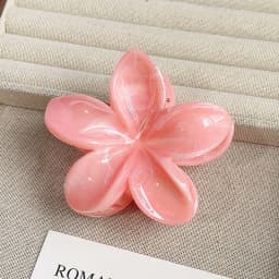 Elegant Flower Hair Clip Crab 8cm Large Plastic Hair Claw Clips For Women Hairclip Cute Beach Hair Accessories Hawaiian Barrette