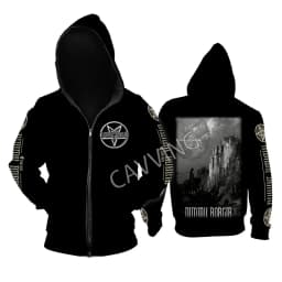 New Fashion Printed DIMMU BORGIR Loose Metal Rock Zipper Hoodies Gothic Top Harajuku Cotton Unisex Clothing V2