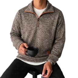 Men's Long Sleeve Half Zipper Sweatshirts Solid Pullover Luxury Zip Up Hoodies Casual Mens Coats Gym Man Quarter Zip Poleron