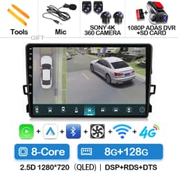 Android 16 Car Radio For Toyota Auris E150 2006 2007 2008 2009 2010 2011 2012 Multimedia Stereo Player Wireless Auto Carplay DVD