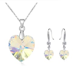 925 Sterling Silver Sakura Dolphin Zircon Elegant Jewelry Set Women's Earrings Necklace High Quality Jewelry