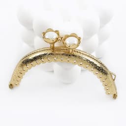 2/5Pcs 8.5cm Bead Head Embossed Metal Bag Handle Gold Coin Purse Frame Clourse Kiss Clasp Wallet Sewing Bracket Bags Accessories
