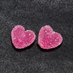 4pcs Shiny Hearts Shape Resin Pendant Charms for Earrings Necklace Jewelry Making Diy Supplies Accessories Phone Case Decoration