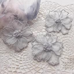 5Pcs Double Layer Lace Flower Applique Embroidered Patches Rpair For DIY Handmade Craft Wedding Dress Decoration 6.5CM Wide