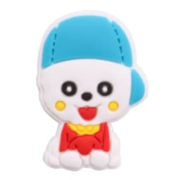 New Arrival 1pcs PVC Cute Cartoon Shoe Charms Fit Wristbands Kawaii Animal Dog Mom Bone Hole Slipper Decoration Shoe Accessories