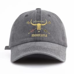 1pc MONTANA Print Washed Baseball Cap for Adults, Minimalist Retro Style Casual Soft Adjustable Dad Hat, Perfect As Gift