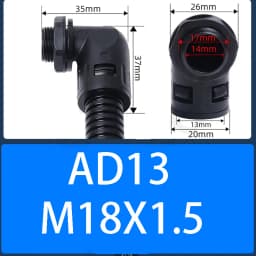 Corrugated Pipe Turning Joint Electric Box Waterproof Protection Cable Plastic Fixed Head AD13 AD15.8 AD18.5 AD21.2 AD25 L Type