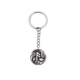 EUEAVAN Retro Mysterious 24 Runes Keychain Norse Viking Jewelry Courage Charm Letter Amulet Keyring for Women Men Accessories