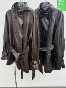 Office Ladies Loose Single-Breasted Genuine Leather Jackets Solid Color Turn Down Collar Long Sleeves Pockets Sheepskin Outwear