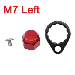 EKfan M8 Daiwa M7 Shimano Left / Right Hand Nut With Black 15MM Lock Washers and Screws For Baitcasting Fishing Reel DIY Parts