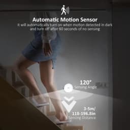 HPH LED Motion Sensor Light 3PCS USB Rechargeable Night Light for Kitchen Cabinet Wardrobe Staircase Closet Wireless Light