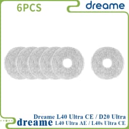 Dreame L40 Ultra AE / L40 Ultra CE / L10s Ultra CE / D20 Ultra Parts, Main Brush, Edge Brush, Cloth, Dust Bag, Filter Screen