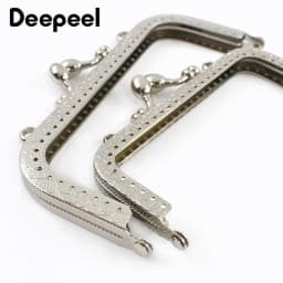 1/2/5Pcs Silver Embossed Metal Purse Frame Kiss Clasp  8.5-20cm Bag Handle for Handbag Wallet WovenBag DIY Handmade Accessories