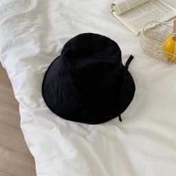Casual Windbreak Rope Fisherman Hat Thin Lace-up Sunshade Basin Hat Solid Color Sunscreen Hat Summer