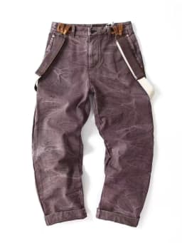 World War II Heavyweight 100% Cotton Washed Canvas Overalls - Durable Loose Straight Men's Lumberjack Casual Workwear Pants