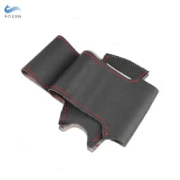 For Hyundai Santa Fe 2006 2007 2008 2009 2010 2011 2012 Hand Stitched Car Interior Steering Wheel Cover Perforated Leather Trim