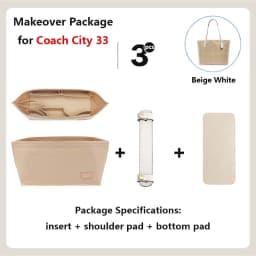 Purse Organizer insert for Handbags Base Shaper 3pc Set city33 Felt Organizer Insert Large Tote Bag Organizer with Zipper