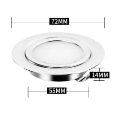 IP65 LED Mini Cabinet Spotlight, Ultra Thin Recessed Panel Lights 12V 24V 3W Small Down Lamps for Kitchen,Room,Indoor Lighting