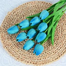 10PCS Artificial Tulip Flower Bouquet Real Touch PE Foam Fake Flower for Wedding Decoration Flowers for Home Garden Decoraive