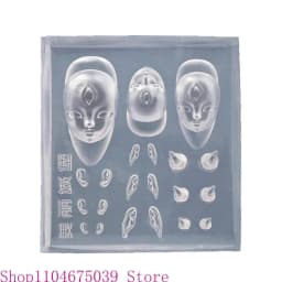 Devil Horns Stamping Nail Art Molds Silicone Stamps Elf Doll DIY Nail Art Mould DIY Nail Art Tools for Nail Decorations