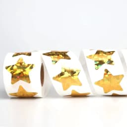 500Pcs Gold Laser Heart Sticker 1" Love Shape Labels for Valentine's Day, Envelopes, Wedding, Crafting,Gift,Award Charts