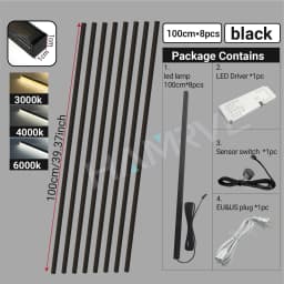 LED Recessed Lighting LED Strip Light for Wood Slat Wall Panel in Parallel with Touch Sensor, Self-Adhesive for Slat Wall Decor