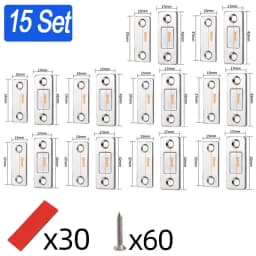 Strong Magnetic Cabinet Catches Ultra-Thin Door Magnets Stops Invisible Adhesive Drawer Magnet Catch for Kitchen Closet Closer