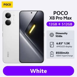 Global Version POCO X8 Pro Max 5G Smartphone Dimensity 9500s 6.83'' 1.5K 120Hz Display 100W HypeCharge 8500mAh battery NFC