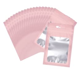 20pcs Zip Lock Bag Laser Plastic Jewelry Storage Bag DIY Earrings Necklace Bracelets Beads Gift Organizer Retail Packaging Pouch