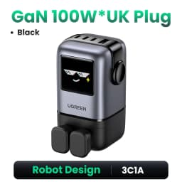 UGREEN Uno 100W GaN Charger Robot Design QC4.0 3.0 PPS PD 3.0 Fast Charger for iPhone 18 17 16 Pro Macbook Air Laptops Tablets
