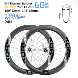 KORE Road Bicycle Wheelset 60T Titanium Ratchet Hub 38/45/50/60MM 700C T1000 Carbon Road 24H Pillar 2015 Road Racing Wheelset