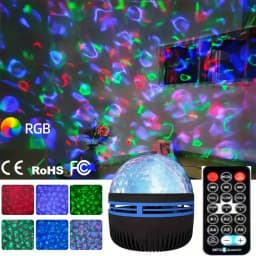 Magical USB LED Starry Sky Light Projector Night Lights Room Decoration Christmas Remote Control 7-Color Pattern LED Star Lamp