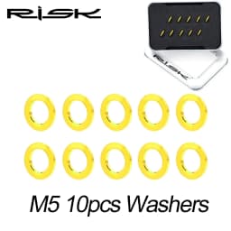 6pcs/bag RISK Bike Stem Bolts Bicycle Handlebar Fixing Screws Titanium Alloy M5x16 M5x18 M5X20 Hex Socket Head