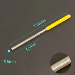 Ultra-fine Diamond Cylindrical File 1.0/1.2/1.5/2.2/3.8/4.8/5.8mm Diameter Reaming File Grinding Tool Jade Alloy Assorted File