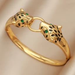New Sight Stainless Steel Crystal Eyes Bangles&bracelets for Women Fashion Brand Jewelry Flower Leopard Bangle Party Accessories