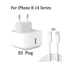 PD 40W For Apple Fast Charger For iPhone 17 Air 16 15 14 13 12 11 Pro Max Type C Quick Charging Data Cable UK EU Plug Adapter