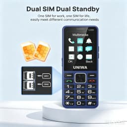 UNIWA V2000 4G Keypad Phone 2.4Inch Big Button Loud Volume 0.3MP Camera 1700mAh Russia Hebrew Keyboard Feature Phones Elderly