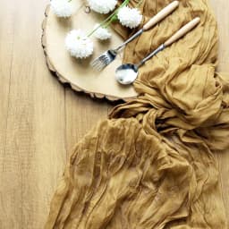 Wedding Table Runner Semi-Sheer Vintage Cheesecloth Gauze Table Decoration Setting Dining Party Christmas Banquets Arches Decor