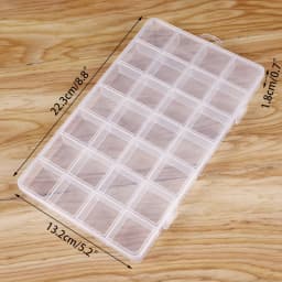 1 Pc 28 Grid Rectangle Plastic Jewelry Box Compartment Storage Box Case Jewelry Earring Bead Craft Display Container Organizer