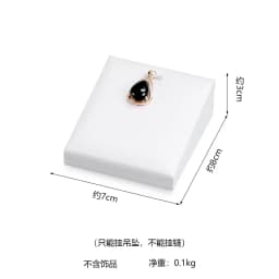 Luxurious Exhibitor Set Jewelry Display Stand White Leather Necklace Pendant Organizer Jewelry Window Counter Display Showcase