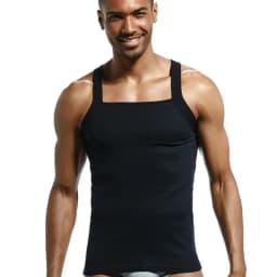 Men's Square Cut Tank Tops G-Unit Cotton Ribbed Casual Undershirts Muscle Tank Shirts Sleeveless Comfort Stretch Workout Vest