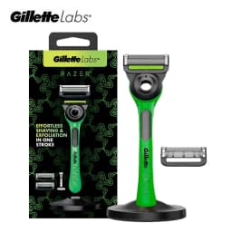 Gillette Labs Razor Aurora Series Flexdisc Manual Safety Shaver Shaving Machine 2pcs 5-Layer Blade Refills with Magnetic Stand
