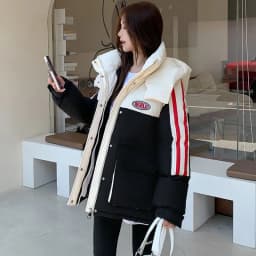 2025 Oversized Down Cotton Coat Women Korean Winter Jacket Warm Casual Hooded Parkas Patchwork Puffer Thick Snow Wear Outwear