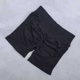 No Logo Sexy V Back Low Ribbed Waist Band Yoga Shorts Seamless Scrunch Bum Workout Gym Shorts Booty Hight Stretch Running Shorts